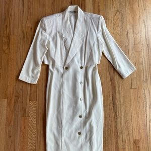 Vintage 1990s Cream Dress